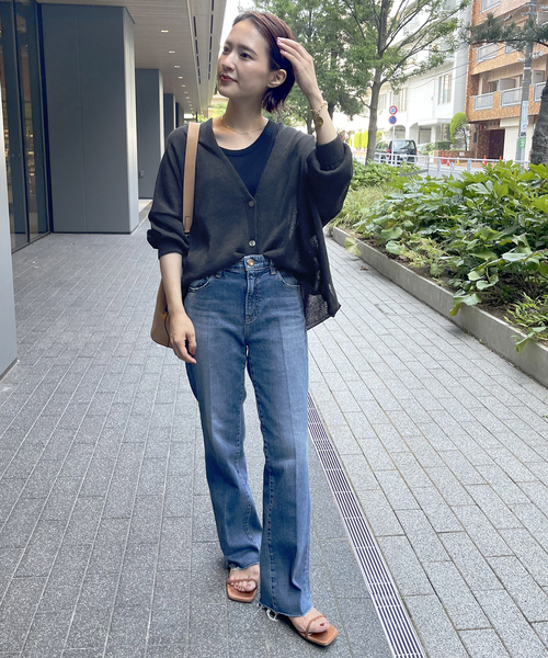 Spick & Span（スピックアンドスパン）の「リブジャージーノースリーブプルオーバー（Tシャツ/カットソー・レディース・ホワイト/ブラック・FREE）」の5枚目の写真