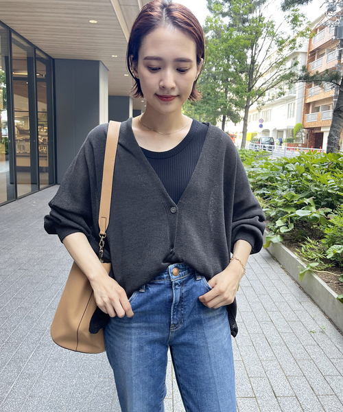 Spick & Span（スピックアンドスパン）の「リブジャージーノースリーブプルオーバー（Tシャツ/カットソー・レディース・ホワイト/ブラック・FREE）」の6枚目の写真