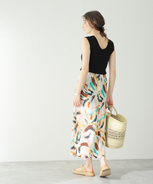 Spick & Span（スピックアンドスパン）の「リブジャージーノースリーブプルオーバー（Tシャツ/カットソー・レディース・ホワイト/ブラック・FREE）」の13枚目の写真