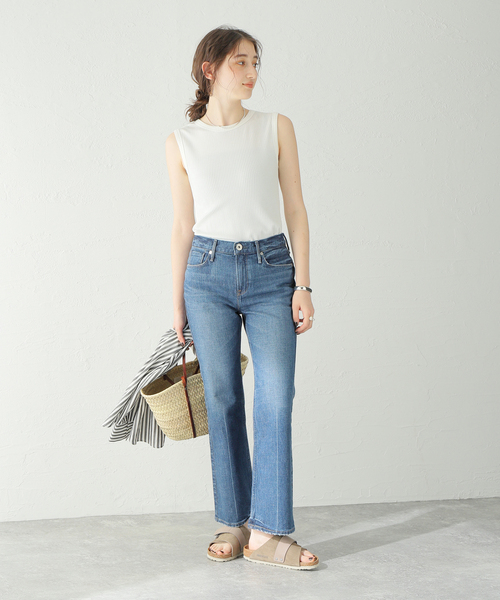 Spick & Span（スピックアンドスパン）の「リブジャージーノースリーブプルオーバー（Tシャツ/カットソー・レディース・ホワイト/ブラック・FREE）」の21枚目の写真