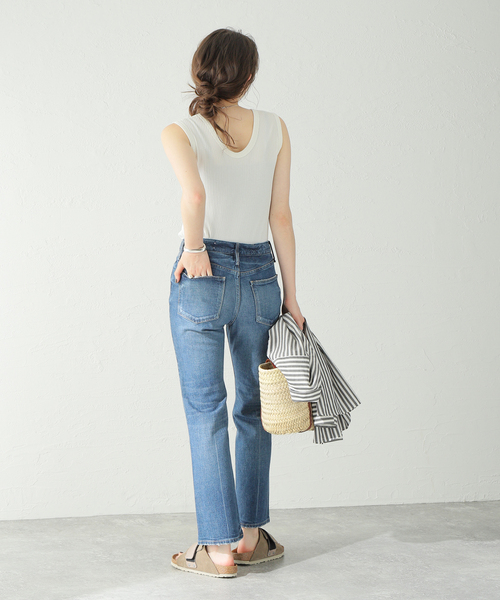 Spick & Span（スピックアンドスパン）の「リブジャージーノースリーブプルオーバー（Tシャツ/カットソー・レディース・ホワイト/ブラック・FREE）」の22枚目の写真