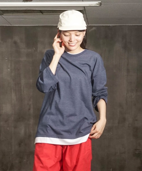 Blue Standard （ブルースタンダード）の「【BLUE STANDARD/ブルースタンダード】ZEROSTZEROSTAIN ゼロステイン 汗染みの目立ちにくいTシャツ　UVカット　撥水性　汚れが付きにくい　フェイクレイヤード7分袖Tシャツ（Tシャツ/カットソー・メンズ・ホワイト/ブラック/ベージュ/オリーブ/ブルー・MEDIUM/LARGE/X-LARGE）」の5枚目の写真