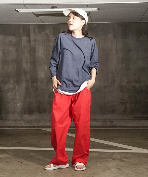 Blue Standard （ブルースタンダード）の「【BLUE STANDARD/ブルースタンダード】ZEROSTZEROSTAIN ゼロステイン 汗染みの目立ちにくいTシャツ　UVカット　撥水性　汚れが付きにくい　フェイクレイヤード7分袖Tシャツ（Tシャツ/カットソー・メンズ・ホワイト/ブラック/ベージュ/オリーブ/ブルー・MEDIUM/LARGE/X-LARGE）」の6枚目の写真