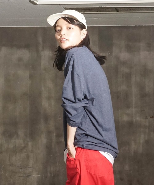Blue Standard （ブルースタンダード）の「【BLUE STANDARD/ブルースタンダード】ZEROSTZEROSTAIN ゼロステイン 汗染みの目立ちにくいTシャツ　UVカット　撥水性　汚れが付きにくい　フェイクレイヤード7分袖Tシャツ（Tシャツ/カットソー・メンズ・ホワイト/ブラック/ベージュ/オリーブ/ブルー・MEDIUM/LARGE/X-LARGE）」の8枚目の写真