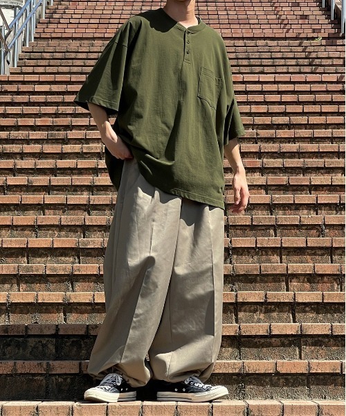 kutir（クティール）の「スケートボードワイドパンツ（チノパンツ・メンズ・ブルー/ベージュ/グリーン/ブラック・MEDIUM/SMALL/LARGE）」の17枚目の写真