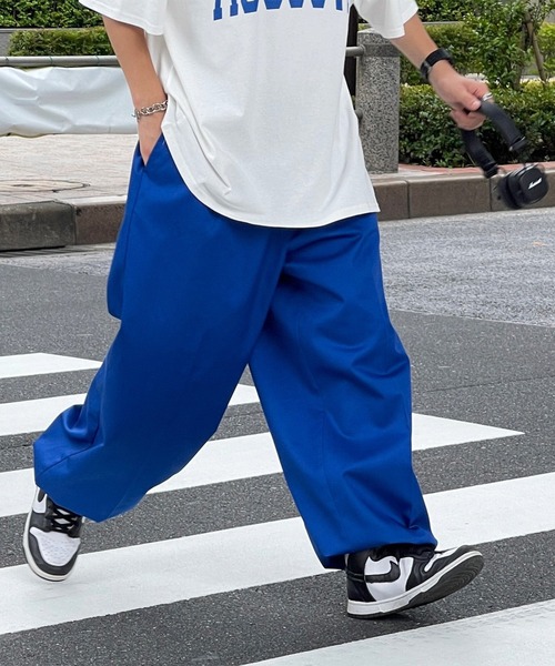 kutir（クティール）の「スケートボードワイドパンツ（チノパンツ・メンズ・ブルー/ベージュ/グリーン/ブラック・MEDIUM/SMALL/LARGE）」の5枚目の写真