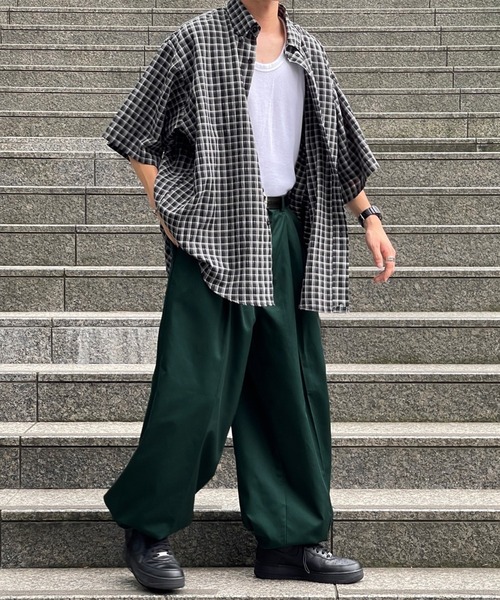 kutir（クティール）の「スケートボードワイドパンツ（チノパンツ・メンズ・ブルー/ベージュ/グリーン/ブラック・MEDIUM/SMALL/LARGE）」の14枚目の写真