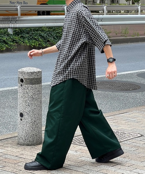 kutir（クティール）の「スケートボードワイドパンツ（チノパンツ・メンズ・ブルー/ベージュ/グリーン/ブラック・MEDIUM/SMALL/LARGE）」の18枚目の写真