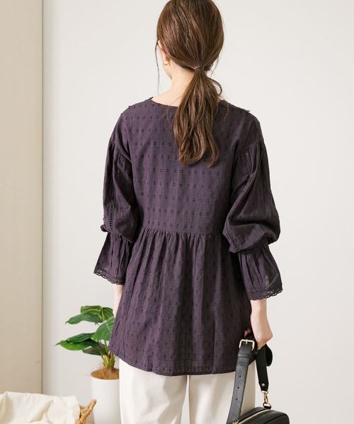 URBAN RESEARCH Sonny Label（アーバンリサーチサニーレーベル）の「カシュクールドビーコットンブラウス（シャツ/ブラウス・レディース・ライトグレー/レッド/ブラック系その他・FREE）」の5枚目の写真