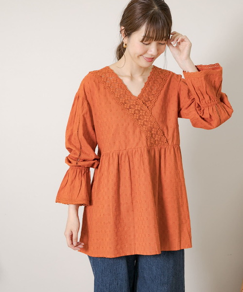 URBAN RESEARCH Sonny Label（アーバンリサーチサニーレーベル）の「カシュクールドビーコットンブラウス（シャツ/ブラウス・レディース・ライトグレー/レッド/ブラック系その他・FREE）」の20枚目の写真