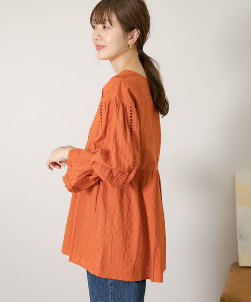 URBAN RESEARCH Sonny Label（アーバンリサーチサニーレーベル）の「カシュクールドビーコットンブラウス（シャツ/ブラウス・レディース・ライトグレー/レッド/ブラック系その他・FREE）」の6枚目の写真