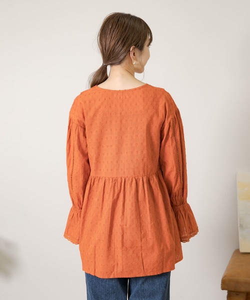 URBAN RESEARCH Sonny Label（アーバンリサーチサニーレーベル）の「カシュクールドビーコットンブラウス（シャツ/ブラウス・レディース・ライトグレー/レッド/ブラック系その他・FREE）」の21枚目の写真