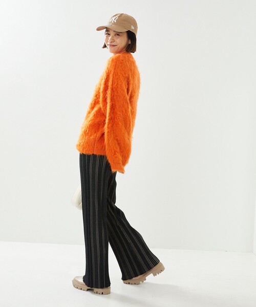 FREAK'S STORE（フリークスストア）の「ランダムリブフレアニットパンツ（その他パンツ・レディース・ブラック/キャメル/ブルーグリーン・ﾌﾘ-）」の4枚目の写真