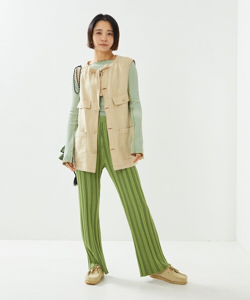 FREAK'S STORE（フリークスストア）の「ランダムリブフレアニットパンツ（その他パンツ・レディース・ブラック/キャメル/ブルーグリーン・ﾌﾘ-）」の11枚目の写真