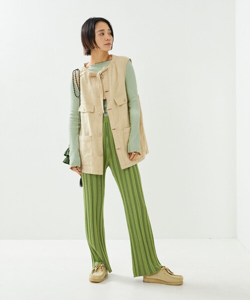 FREAK'S STORE（フリークスストア）の「ランダムリブフレアニットパンツ（その他パンツ・レディース・ブラック/キャメル/ブルーグリーン・ﾌﾘ-）」の13枚目の写真