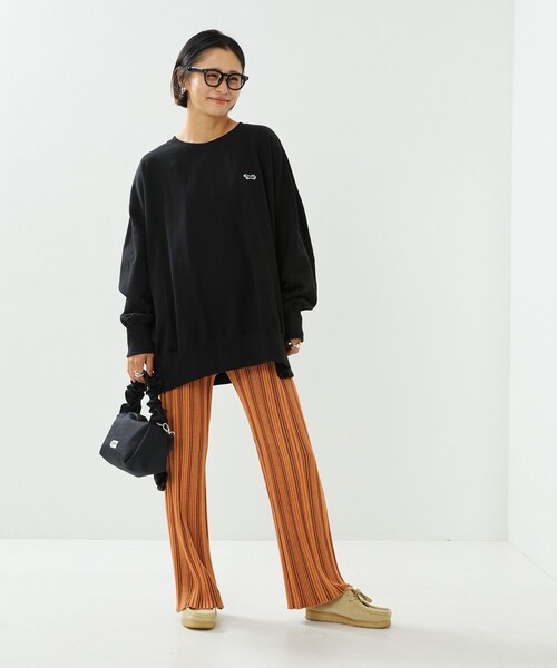 FREAK'S STORE（フリークスストア）の「ランダムリブフレアニットパンツ（その他パンツ・レディース・ブラック/キャメル/ブルーグリーン・ﾌﾘ-）」の16枚目の写真