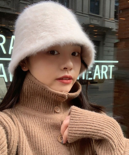 EPICKS（エピックス）の「ファーバケットハット（ハット・レディース・ホワイト/ブラック・F）」の6枚目の写真