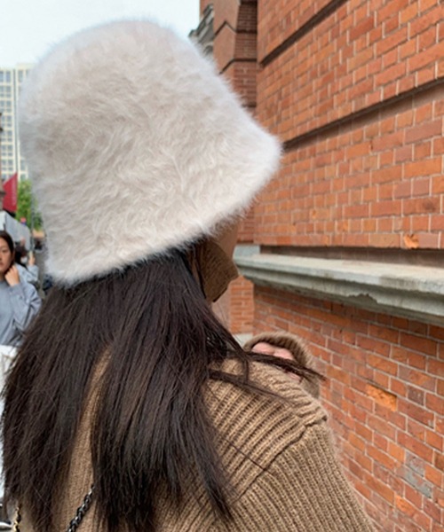 EPICKS（エピックス）の「ファーバケットハット（ハット・レディース・ホワイト/ブラック・F）」の7枚目の写真