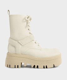 CHARLES & KEITH | Rainier レーニア ベルトレースアップブーツ(ブーツ)