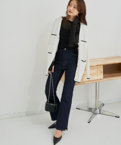 CLEARIMPRESSION （クリアインプレッション）の「パワーネットシアープルオーバー（Tシャツ/カットソー・レディース・ブラック/アイボリー/モカ・FREE）」の11枚目の写真