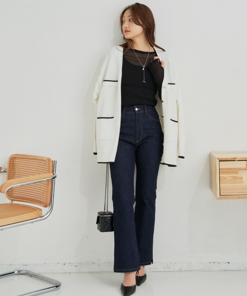 CLEARIMPRESSION （クリアインプレッション）の「パワーネットシアープルオーバー（Tシャツ/カットソー・レディース・ブラック/アイボリー/モカ・FREE）」の10枚目の写真