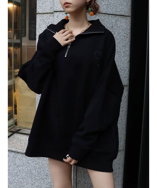 EVRIS（エヴリス）の「【WEB限定】ハーフジップスウェットトップス（スウェット・レディース・アイボリー/ブラック・FREE）」の15枚目の写真