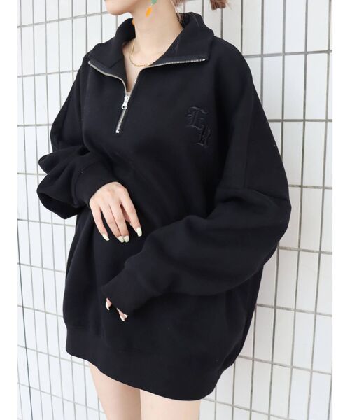 EVRIS（エヴリス）の「【WEB限定】ハーフジップスウェットトップス（スウェット・レディース・アイボリー/ブラック・FREE）」の19枚目の写真