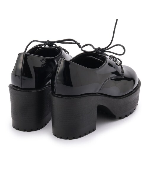 cs T&P(シーエスティーアンドピー)の「レースアップ厚底マニッシュパンプス(パンプス・レディース・ブラック/ブラック系1・S/M/L/LL)」の12枚目の写真