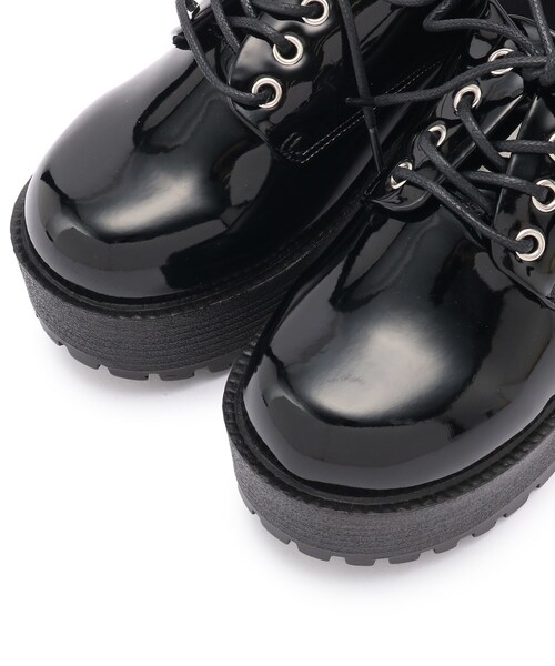 cs T&P(シーエスティーアンドピー)の「レースアップ厚底マニッシュパンプス(パンプス・レディース・ブラック/ブラック系1・S/M/L/LL)」の13枚目の写真