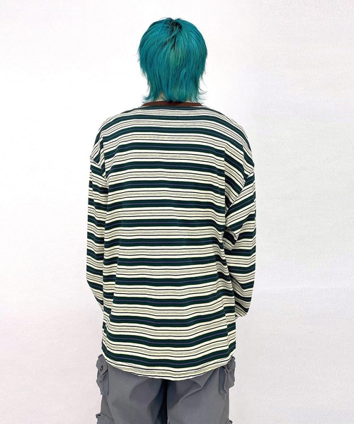 LAND by MILKBOY（ランドバイミルクボーイ）の「SMILY MULTI-BORDER TEE（Tシャツ/カットソー・メンズ・A/B・FREE）」の8枚目の写真