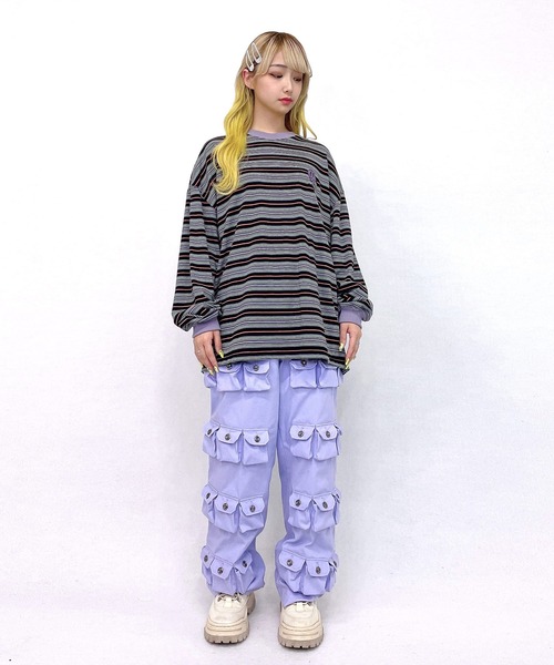 LAND by MILKBOY（ランドバイミルクボーイ）の「SMILY MULTI-BORDER TEE（Tシャツ/カットソー・メンズ・A/B・FREE）」の11枚目の写真