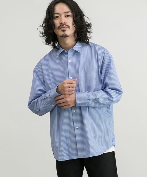 THOMAS MASON（トーマス メイソン）の「トーマスメイソンオーバーシャツ（シャツ/ブラウス・メンズ・グリーン系その他/ホワイト系その他/ライトブルー/ブルー系その他/ブラウン系その他/ロイヤルブルー/ブルー/レッド系その他・MEDIUM/LARGE/X-LARGE）」の13枚目の写真