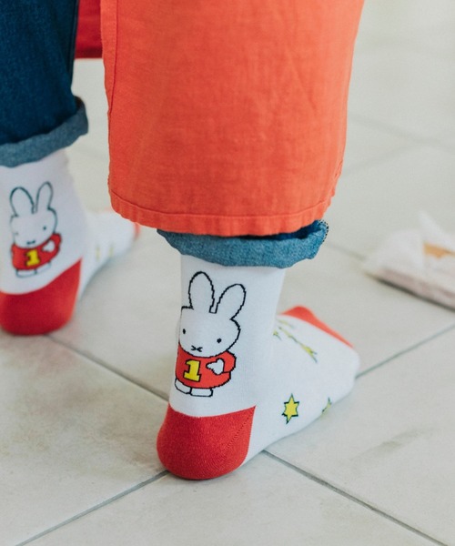 studio CLIP（スタディオクリップ）の「アソート柄ソックス《Dick Brunaコラボ》（ソックス/靴下・レディース・グレー/レッド・FREE）」の2枚目の写真