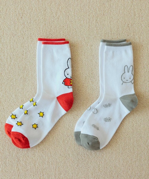 studio CLIP（スタディオクリップ）の「アソート柄ソックス《Dick Brunaコラボ》（ソックス/靴下・レディース・グレー/レッド・FREE）」の3枚目の写真