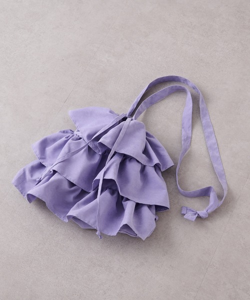 CIAOPANIC TYPY（チャオパニックティピー）の「2WAYフリルショルダーバッグ（ショルダーバッグ・キッズ・ブラック/パープル/ベージュ・ONE SIZE）」の8枚目の写真