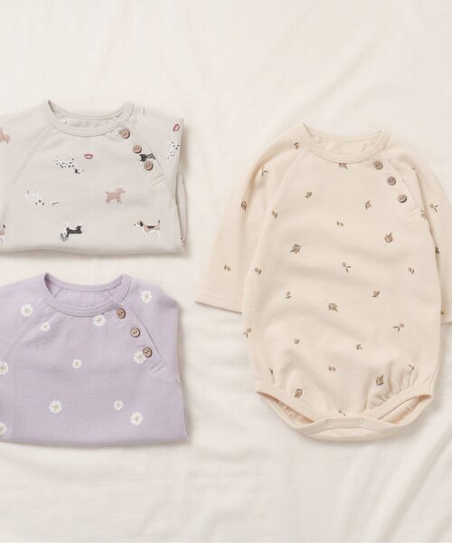 apres les cours（アプレレクール）の「WEB限定 バラエティ総柄ボディースーツ（肌着・キッズ・ライトグレー/ラベンダー/アイボリー・80/70）」の19枚目の写真