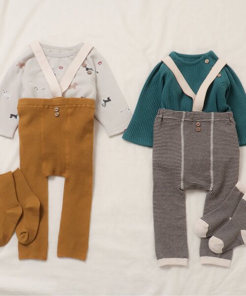 apres les cours（アプレレクール）の「WEB限定 バラエティ総柄ボディースーツ（肌着・キッズ・ライトグレー/ラベンダー/アイボリー・80/70）」の18枚目の写真