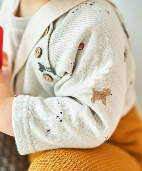 apres les cours（アプレレクール）の「WEB限定 バラエティ総柄ボディースーツ（肌着・キッズ・ライトグレー/ラベンダー/アイボリー・80/70）」の12枚目の写真