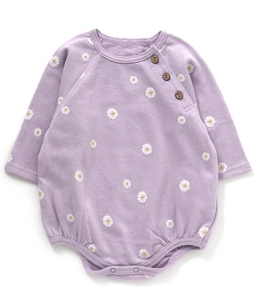 apres les cours（アプレレクール）の「WEB限定 バラエティ総柄ボディースーツ（肌着・キッズ・ライトグレー/ラベンダー/アイボリー・80/70）」の11枚目の写真