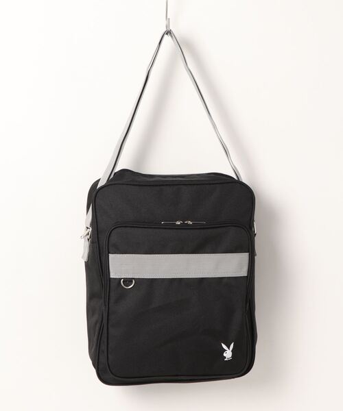 PLAYBOY(プレイボーイ)の「【PLAYBOY/プレイボーイ】スクールバッグ(ショルダーバッグ・レディース・ブラック/ネイビー・ONESIZE)」の1枚目の写真
