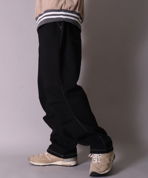 BAYBLO(ベイブロ)の「(BB)【ユニセックス】ツイル カラー バルーンパンツ(チノパンツ・メンズ・ベージュ/ブルー/マスタード/グリーン/オレンジ/ブラック/オフホワイト・X-LARGE/LARGE/MEDIUM)」の20枚目の写真