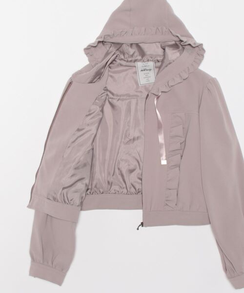 Ank Rouge（アンクルージュ）の「フード付きフリルブルゾン（ブルゾン・レディース・ブラック/ピンク/アイボリー・M）」の16枚目の写真