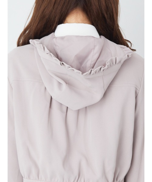 Ank Rouge（アンクルージュ）の「フード付きフリルブルゾン（ブルゾン・レディース・ブラック/ピンク/アイボリー・M）」の13枚目の写真