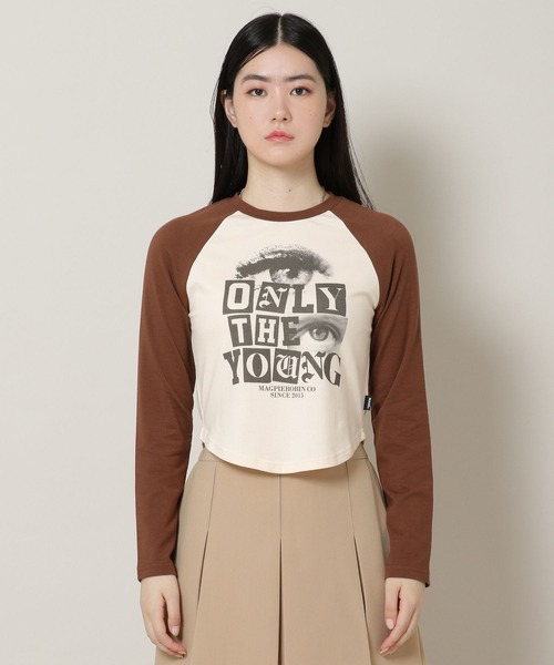 MAGPIEROBIN（マグパイロビン）の「MAGPIE ROBIN／EYES ラグラン長袖Tシャツ 2170623（Tシャツ/カットソー・レディース・ホワイト/ベージュ・FREE）」の9枚目の写真