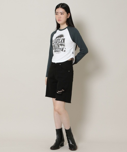 MAGPIEROBIN（マグパイロビン）の「MAGPIE ROBIN／EYES ラグラン長袖Tシャツ 2170623（Tシャツ/カットソー・レディース・ホワイト/ベージュ・FREE）」の14枚目の写真