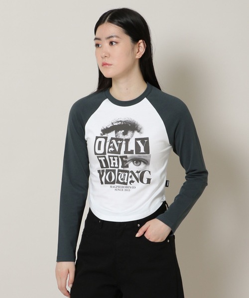 MAGPIEROBIN（マグパイロビン）の「MAGPIE ROBIN／EYES ラグラン長袖Tシャツ 2170623（Tシャツ/カットソー・レディース・ホワイト/ベージュ・FREE）」の3枚目の写真