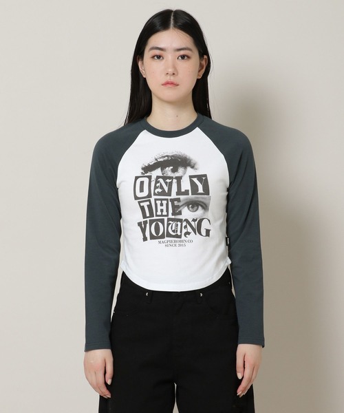 MAGPIEROBIN（マグパイロビン）の「MAGPIE ROBIN／EYES ラグラン長袖Tシャツ 2170623（Tシャツ/カットソー・レディース・ホワイト/ベージュ・FREE）」の7枚目の写真