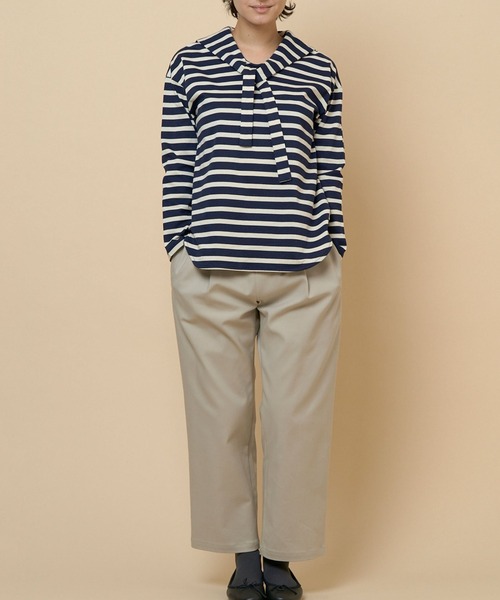 LA MARINE FRANCAISE（マリン フランセーズ）の「【オンライン限定】イージーストレッチパンツ（その他パンツ・レディース・ベージュ/ブラック・0/1/2）」の4枚目の写真