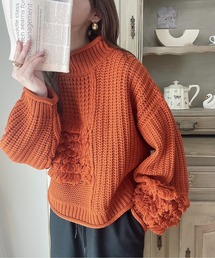 ANGIE VINTAGE by meg | 【megコラボ】パッチワークハイネックショートニット(ニット/セーター)