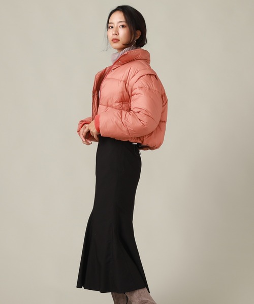 Cheek(チーク)の「マルチウェイダウンジャケット(ダウンジャケット/コート・レディース・ブラック/オレンジ/グリーン・MEDIUM)」の14枚目の写真